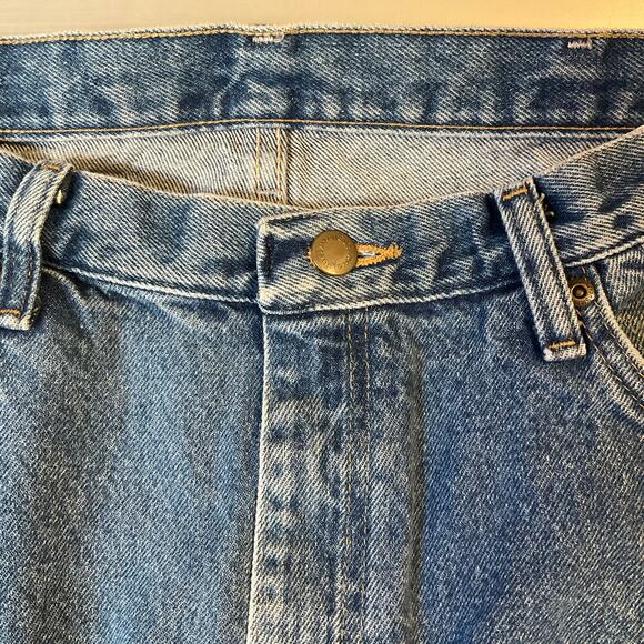 Wrangler Men Jeans size 36 x 32 Blue Mid Rise Regular Fit Straight Leg - Picture 8 of 11